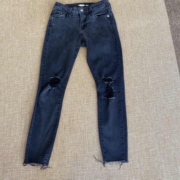 Rockstar Skinny Distressed Black Jeans - Picture 2 of 7